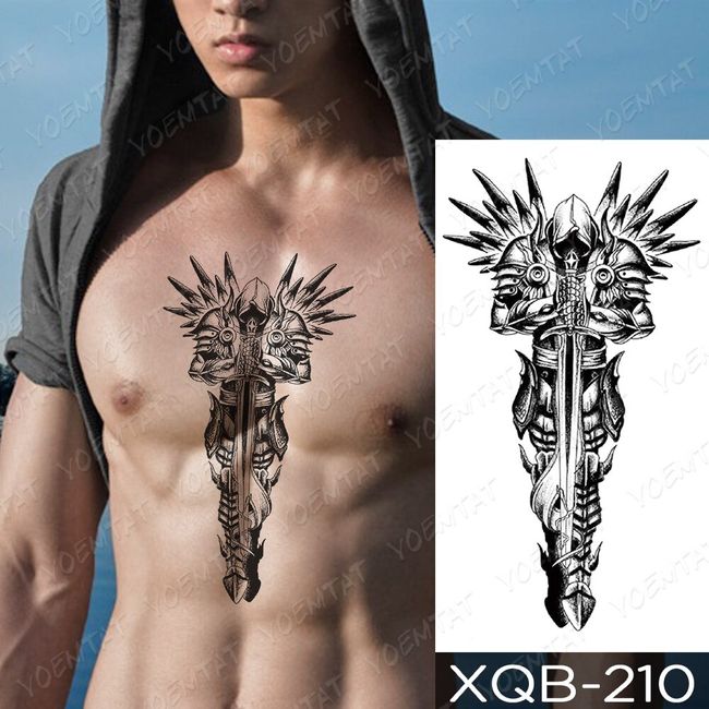 Cross Lion Waterproof Temporary Tattoo Sticker Fake Body Art Arm