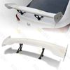 57" UNIVERSAL PAINTED WHITE DRAGON-3 STYLE ABS GT TRUNK ADJUSTABLE SPOILER WING