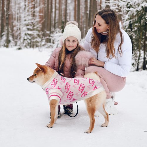 To a turn,Round Neck Pullover Dog Sweater，Pet Sweaters for Dog Boy and Girl,Pet Knit Clothes Suitable for Various Types of Dogs(Pink Group XL)