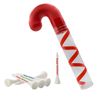 100 Custom Printed 2 3/4" White Golf Tees in Festive Candy Cane Packaging