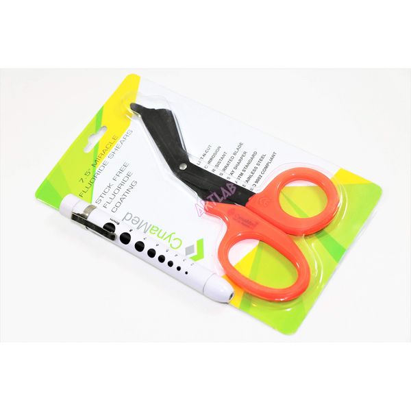 Reusable Penlight + EMS EMT Paramedic Fluoride Scissors Shears 7.5" Serrated