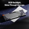 Keychron K3 Version 3 QMK Low Profile Mechanical Keyboard Wireless, 84 Keys Programmable Bluetooth 5.2/Wired Connection, Shine-Through Keycaps RGB Backlit Compatible with Mac Windows Linux