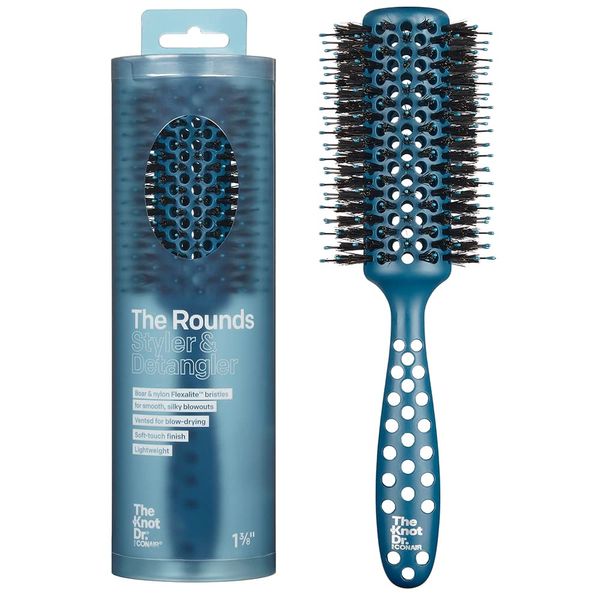 The Knot Dr. hair brush by Conair - hair brush blow dryer - Ideal for all hair types - round brush for blow out - Vented round hairbrush