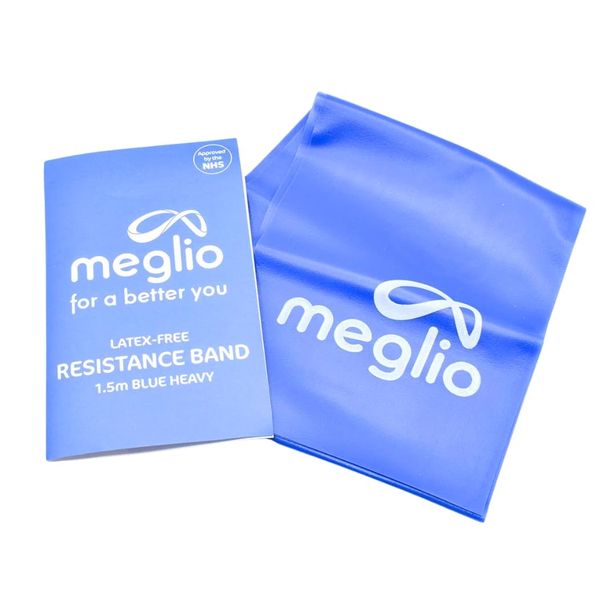 Meglio Resistance Bands for Men & Women - Latex Free Exercise Bands for Building Strength, Pilates Band for Fitness, Flexibility, Physiotherapy, Stretching & Yoga Bands | With Exercise Guide (1.5M)