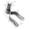 Chain Link Gate Hinge 1-3/8" Gate Post Hinge Zinc Plated 5/8" Pin with Bolts