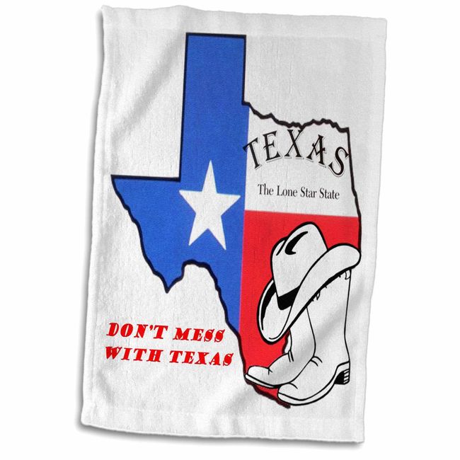 3D Rose Do not Mess with Texas TWL_52342_1 Towel, 15" x 22"