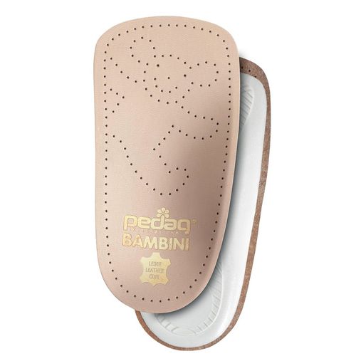 Pedag Bambini, German Made 3/4 Children's Orthotic Insole, Vegetable Tanned Leather, Size: US Little Kid 1/2, US Women's 2/3, EU 32-33