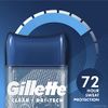 Gillette Antiperspirant Deodorant for Men, Clear Gel, Cool Wave, 72 Hr. Sweat Protection, 3.8 oz, Pack of 5, Total 540 g (19 oz)