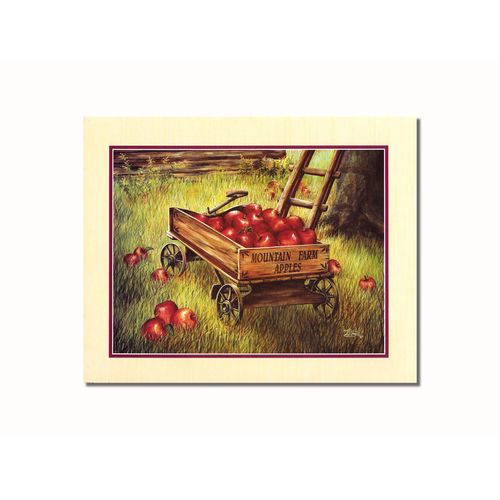 Mountain Farm Apples Wagon at Harvest Wall Picture 8x10 Art Print