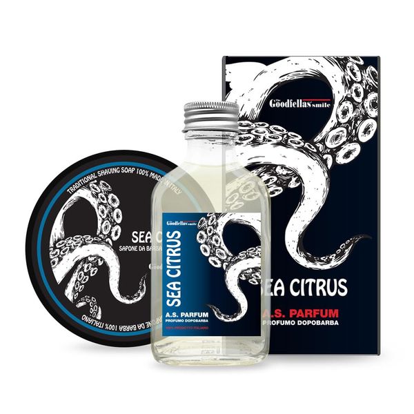 THE GOODFELLAS' SMILE Seacitrus DUO SET. Shaving Soap and Aftershave Set, 500 g