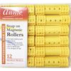 Annie Snap on Magnetic Rollers #1223, 12 Count Yellow Medium 3/4 Inch (4 Pack)