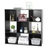 9-Cube Black Closet Organizer Storage Shelves Save Space Study Bookshelves