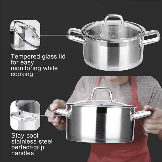 The Duxtop Professional Stainless Steel Induction Cookware Set 
