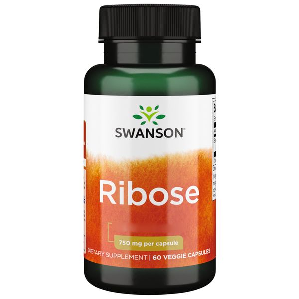 Swanson, Ribose, 750mg, 60 vegan Capsules, High-Dose, Lab-Tested, Vegetarian, Soy-free, Gluten-free, GMO-free