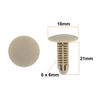 100pcs 6mm Hole Plastic Rivets Fastener Push Clips Khaki for Car