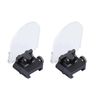 Lancer Tactical Airsoft Foldable Lens Shield Rail Mounted Lens Protector Two Pack Airsoft Dot Sight Reflex Scope Screen Protector- (Black)