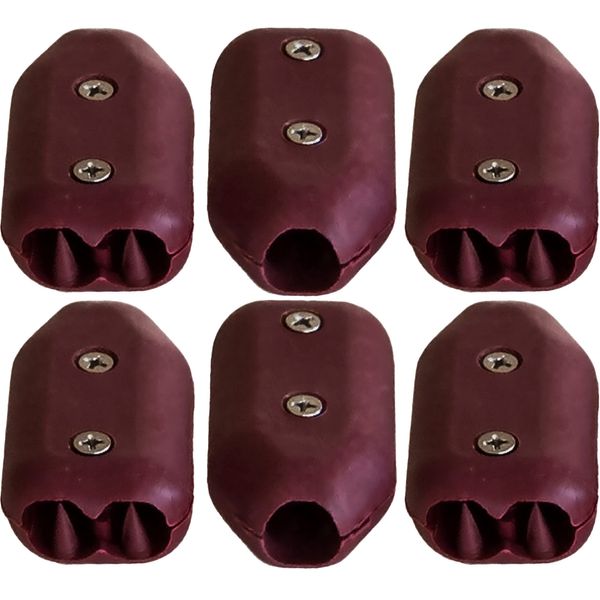 3/4 Inch E-Z-TY Reusable Rope Clamps - SIX (6) Pack Size (Red)