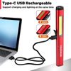WORKPRO 450lumen USB Rechargable LED Flashlight Clip Light Penlight Pocket Light