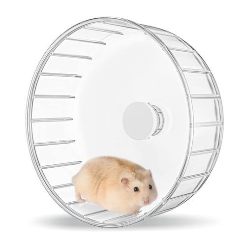 Bucatstate Hamster Wheel, 15 cm Balance Wheel, Hamster Quiet Hamster Toy, Transparent for Totoro Mouse, Squirrel, Chinchillas, Small Animal, Pet