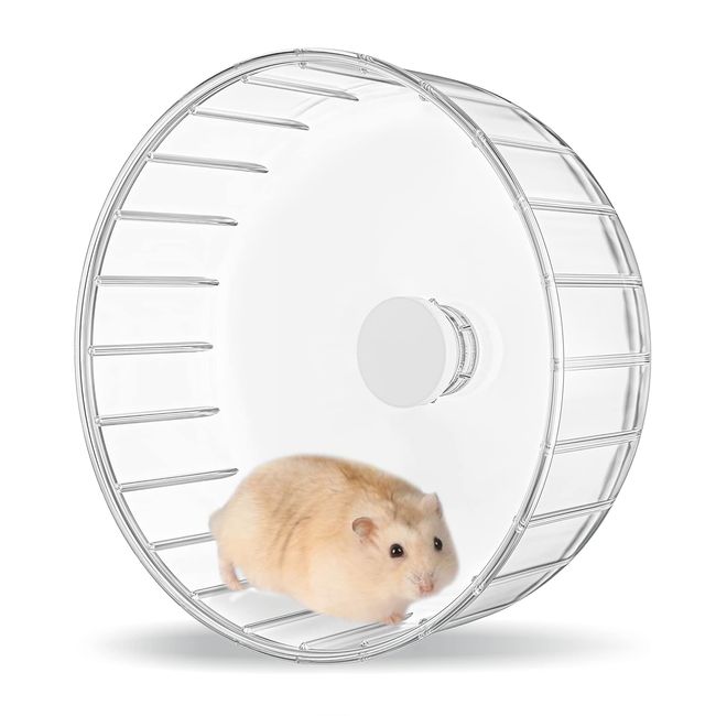 Bucatstate Hamsterrad, 15cm Laufrad Hamster Leise Hamster Spielzeug Transparent für Totoro Mouse Eichhörnchen Chinchillas Kleintier Haustier