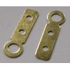100 Brass Plate Flat Strap 2 Hole Hanger Hardware For Picture Frames Framing
