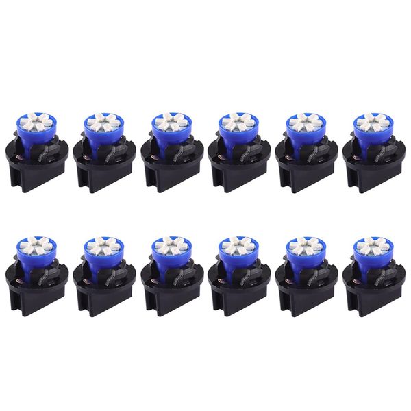 BlyilyB 12-Pack Blue T10 194 168 With Twist Lock Socket PC194 PC195 PC161 PC158 Dash Instrument LED Light Bulbs Bright Panel Gauge Cluster Dashboard LED Light Bulbs