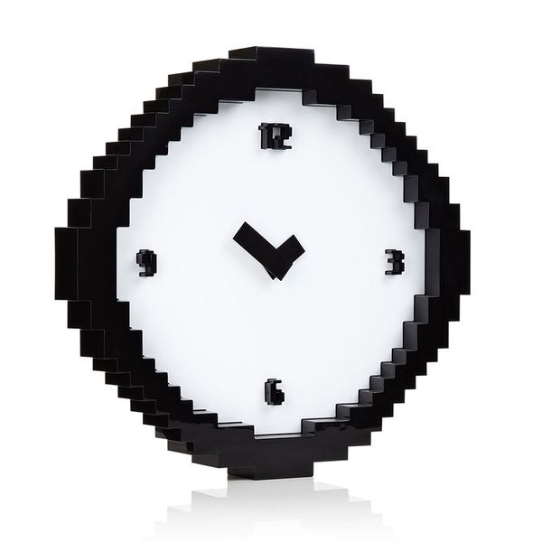Mustard Pixel Time - Pixelated wall clock