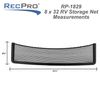 RecPro RV Storage Net | Stretchable Mesh Cargo Net with Plastic Frame (8 x 32 in)