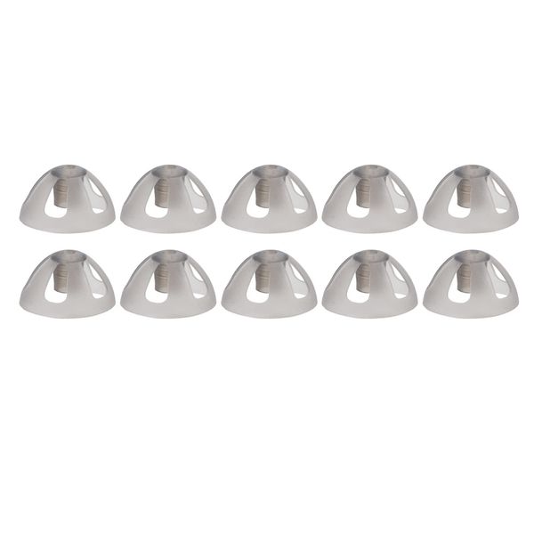 Ear Tips, 10pcs Hearing Aid Domes Earbud Tips Replacement Earbud Tips Ear Bud Hearing Aid Earplug Soft Open Domes Black Layer Replacements Eartip for The Elderly The Hearing Impairments People(L)