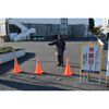 pa-man Telescopic Triangular Cone 24.4 inches (62 cm), Orange, Reflective Material, Foldable, Compact Storage, Portable
