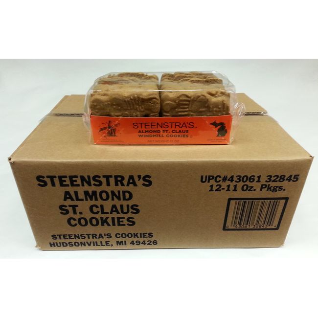 Steenstra Windmill Cookies (Speculaas) (Economy Case Pack) 9 Oz Tray (Pack of 12)