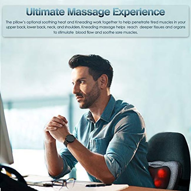 Shiatsu Neck & Back Massager with Heat - VIKTOR JURGEN Deep Tissue