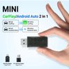 OTTOMOTION 2-IN-1 Carplay&Android Auto Mini Adapter USB&Type-C Voice Control *US