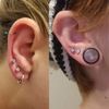 Lishae Ear Piercing Kit, 8 Pcs 4mm Disposable Self Ear Pericings Kit with Ear Studs and 1Pcs Piercing Gun Aid Pierce Kit Tool