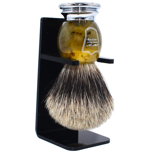 Parker Shaving Brush, Dense Foaming (100% Badger Hair/Marble Resin Handle) Dedicated Stand, Shaving, Shaving, Barber, Razor