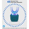 Ultrasonic Electric Toothbrush, U Shaped Automatic Toothbrush for Adults 360° Whole Mouth Toothbrush Whitening Wireless Charging IPX7 Waterproof