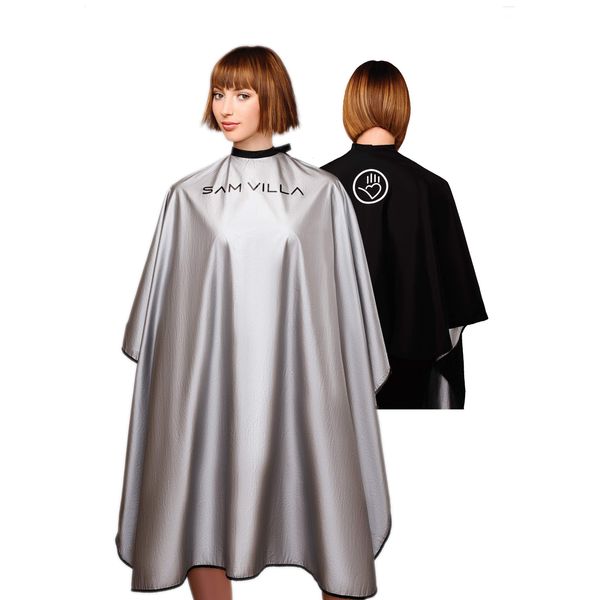 Sam Villa Reversible All-Purpose Salon & Barber Cape For Hair Cutting