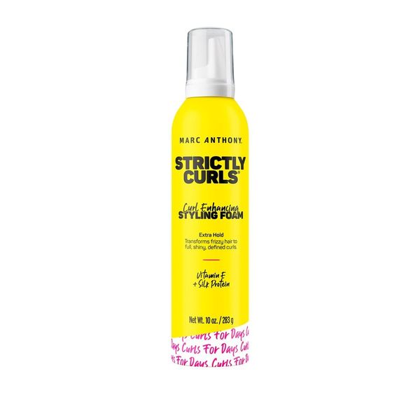 Strictly Curls Curl Enhancing Styling Foam Extra Hold By Marc Anthony 10 OZ