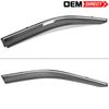 Fits 17-25 Jeep Compass 4PCS Polycarbonate Window Visors Guard With Chrome Trim