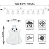 Abeja Ghost String Lights, 8.5 FT Cute Decoration with 10 White Ghost Light, Waterproof Ghost String Lights for Tree, Window, Yard Decorations