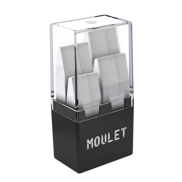 Moulet 56 Collar Stays for Men's Dress Shirts - Premium Dress Shirt Collar Inserts, 4 Sizes - Plastic Collar Stays for Men (Plastic)