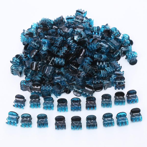 50 Stück Mini Haarspangen Klaue Haarspange Klipsen Haarklammer Haar Schmuck Haarklammern Mädchen Kinder Haarspangen Haarclips Damen für Mädchen Frauen Zubehör Tägliches Tragen,Blau