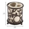 iDesign Vine Bathroom Countertop Toothbrush Holder, Vanilla/Bronze