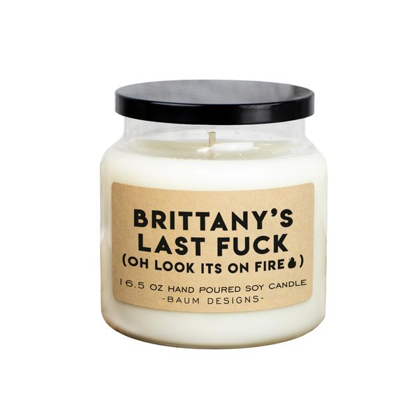 Personalized Last Fuck Soy Candle - 16.5oz