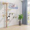 COZIWOW Wall Mounted Scratching Post 4-Tier Cat Climbing Tower Cat Perch Hammock