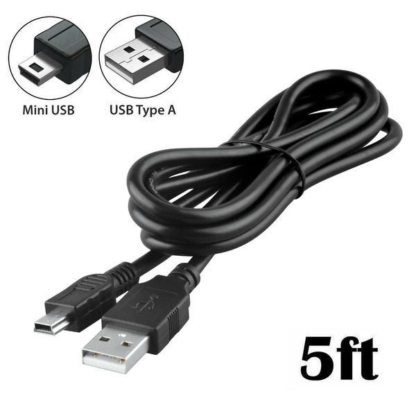 Fite ON 5ft USB Cable Charger Cord for Garmin GPS Nuvi Power Charging Sync Data