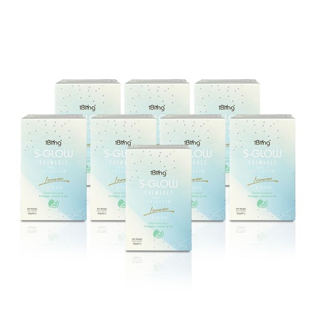 S-GLOW Marine Collagen with Vitamin B & C 60'sx8. Delay Aging for Younger Look