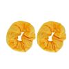Velvet Solid Scrunchies - Set of 2 - Yellow