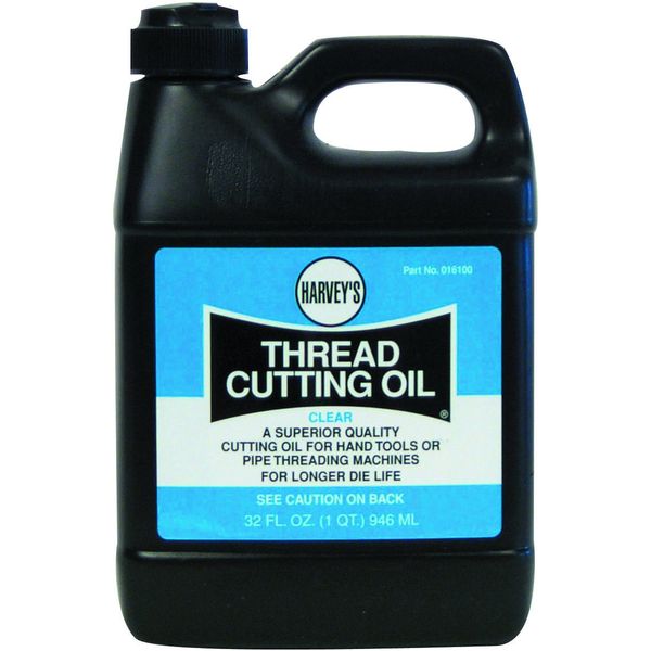 William H Harvey 16100 Thread Cutting Oil, 1 qt, Light Amber