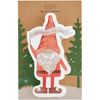 Mud Pie HOLIDAY GNOME SHAPED NAPKINS, 6" x 4"